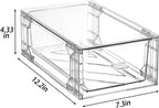 Stackable Pull-Out Storage Drawers，Easily Clean for Craft, and Toy Organization，Plastic Clear Organizer Bins with Handles for Kitchen Undersink，Cabinet，Fridge，Closet，Pantry，Office，Bathroom