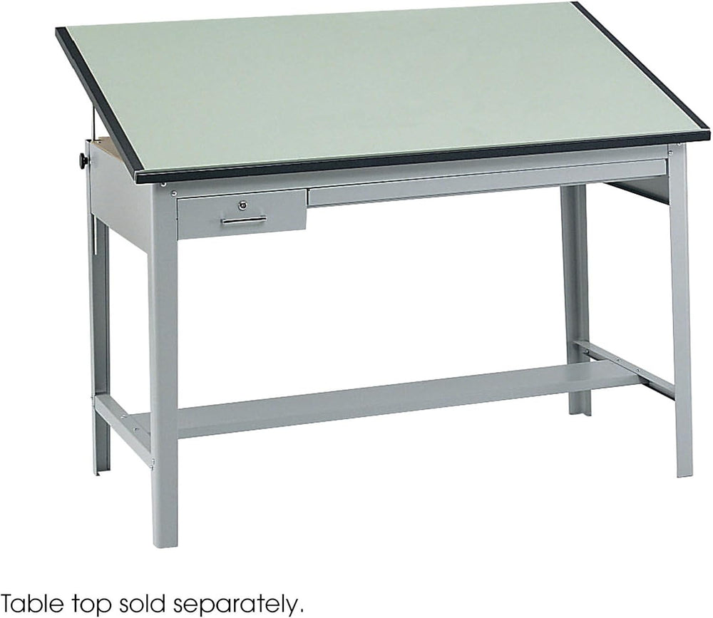 Pemberly Row Modern Drafting Table Base, Heavy-Gauge Steel Frame, Gray Finish...