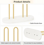 Dahey Scrunchie Holder Hair Tie Organizer Stand 2 Tier Metal Scrunchies Organizer Modern Hair Accessories Organizer Storage Display 50-70 Scrunchies Jewelry Scrunchy Holder for Girls, Gold