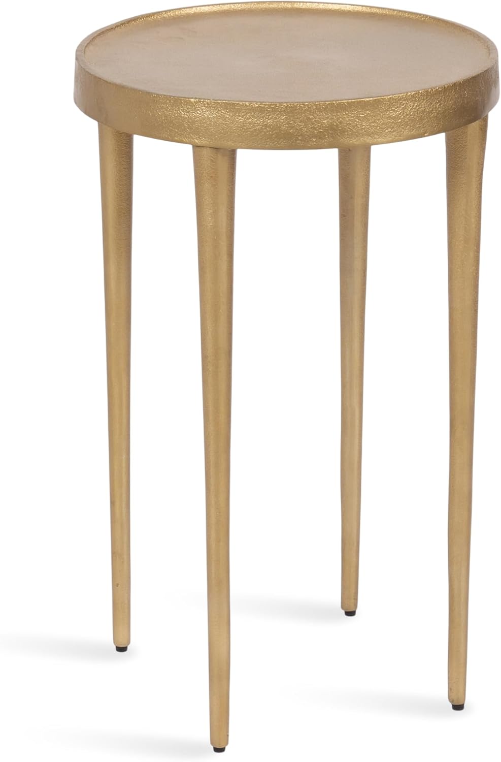 Kate and Laurel Rava Modern Metal Round Side Table, 14 x 14 x 22, Gold, Cast ...