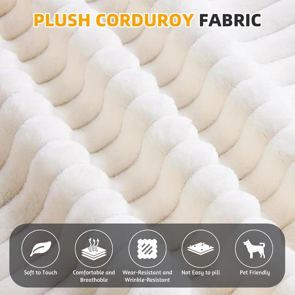 2 in 1 Convertible Folding Sofa Bed, Plush Corduroy Lazy Lounge Sofabed, Foam...