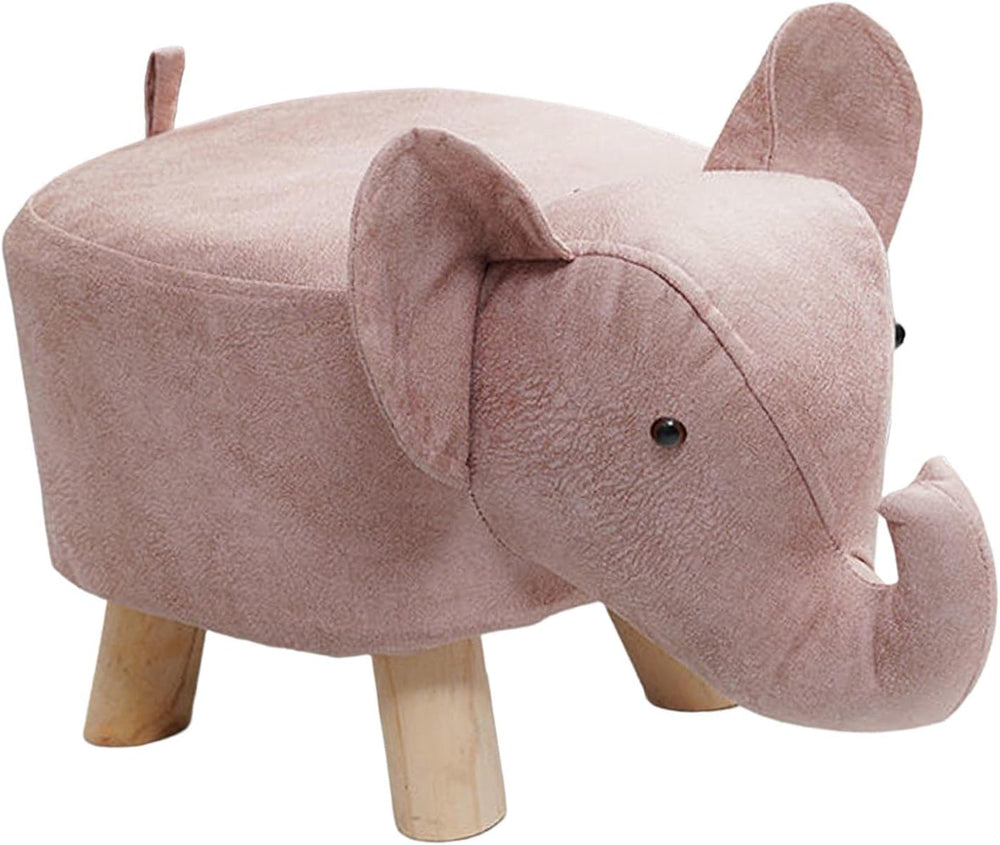 Animal Footstool Elephant Bench Portable Shoe Changing Cute Storage Wooden Ot...