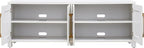 Henn&Hart Rectangular TV Stand for TV's up to 80" in White, TV Stands for the Living Room