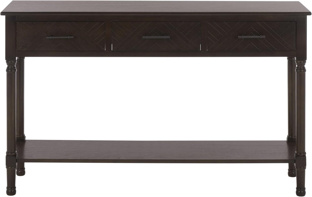 SAFAVIEH Home Collection - Peyton Dark Chocolate Console Table with 3 Drawers...