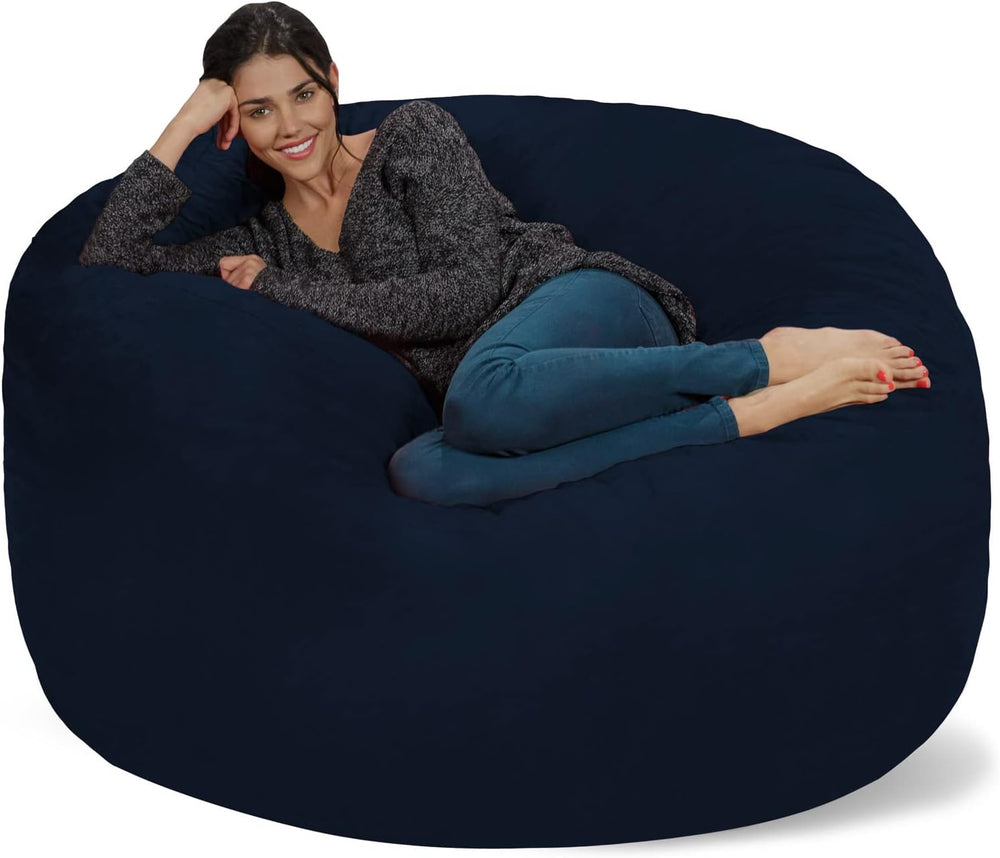 Chill Sack Bean Bag Chair: Giant 5' Memory Foam Furniture Bean Bag - Big ...