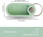 Keychain Pill Holder Single Pack – Lightweight Magnetic Pill Organizer for Daily Medication Storage, Portable Micro Pill Case for Travel, Durable and Discreet (Mint)
