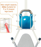ORLESS Over The Door/Wall Mount Ironing Board Hanger, Laundry Room Iron and Ironing Board Caddy Storage Holder (White)