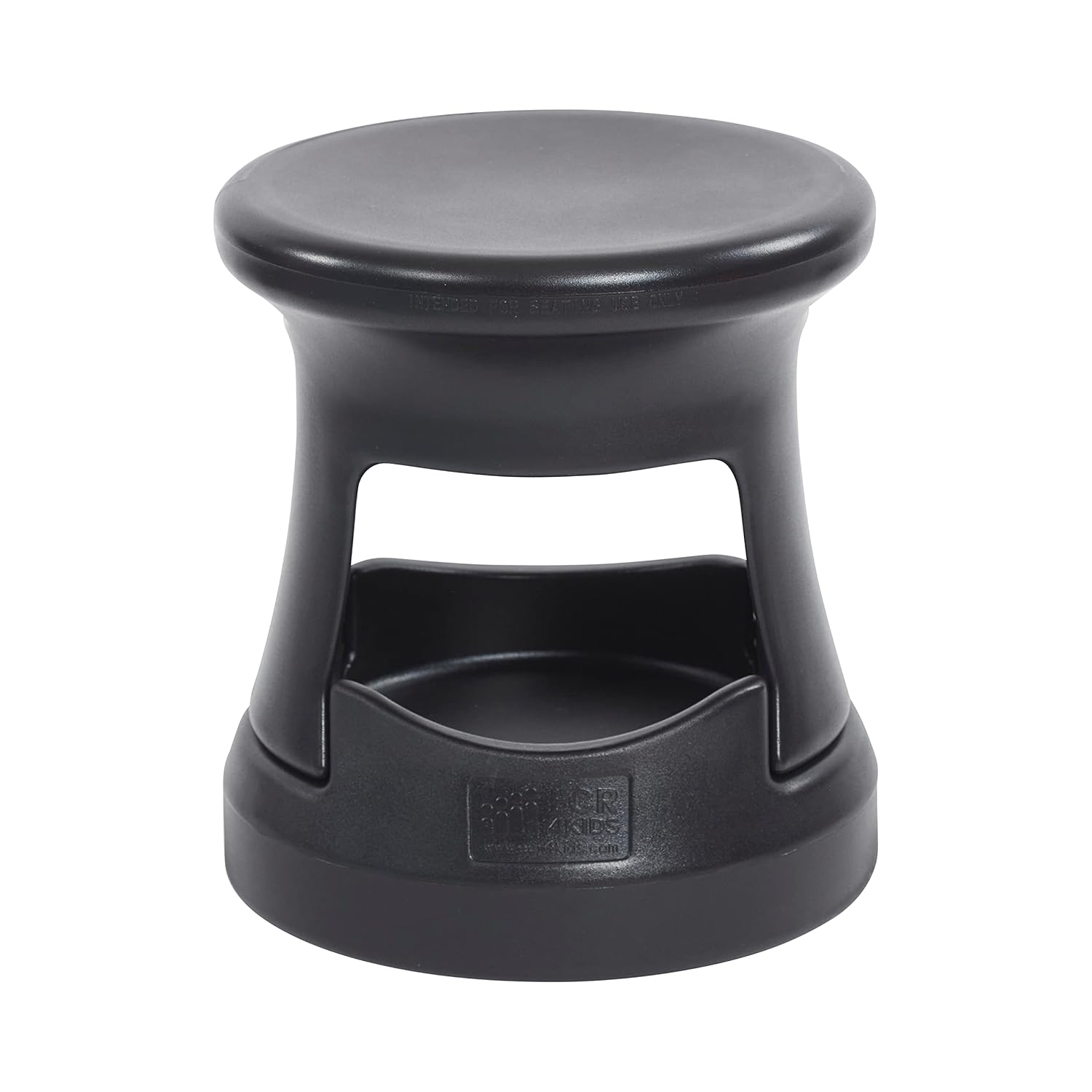 ECR4Kids Active Storage Wobble Stool, 15in Seat Height, Children's Furniture, Black
