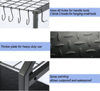 Garden Tool Organizer,Yard Tool Rack Heavy Duty,Free Standing for Garage Corner,Garage Organization,Garage Organizers and Storage,Garden Tool Holder for Lawn,Shed,Outdoor,Metal