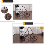 Retro S-Shape Red Wine Bottle Holder Metal Furnishing Craft