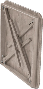 Stakmore Classic Straight Edge Square Folding Card Table 32x32 - No Assembly Wooden Foldable Card Table, Bridge, Board Game, Steel Mechanism, Folding Legs, Space-Saving, Driftwood Frame