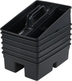 6 Pack Plastic Cleaning Caddy with Handle for Cleaning Supplies, Gray Plastic Carry Caddy Cleaning Tote