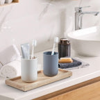 Natural Small Travertine Tray for Bathroom Vanity and Kitchen Sink, Stone Countertop Organizer for Soap Dispenser, Jewelry, Perfume, Candle, Ring, Home Decor, Non-Resin Non-Ceramic