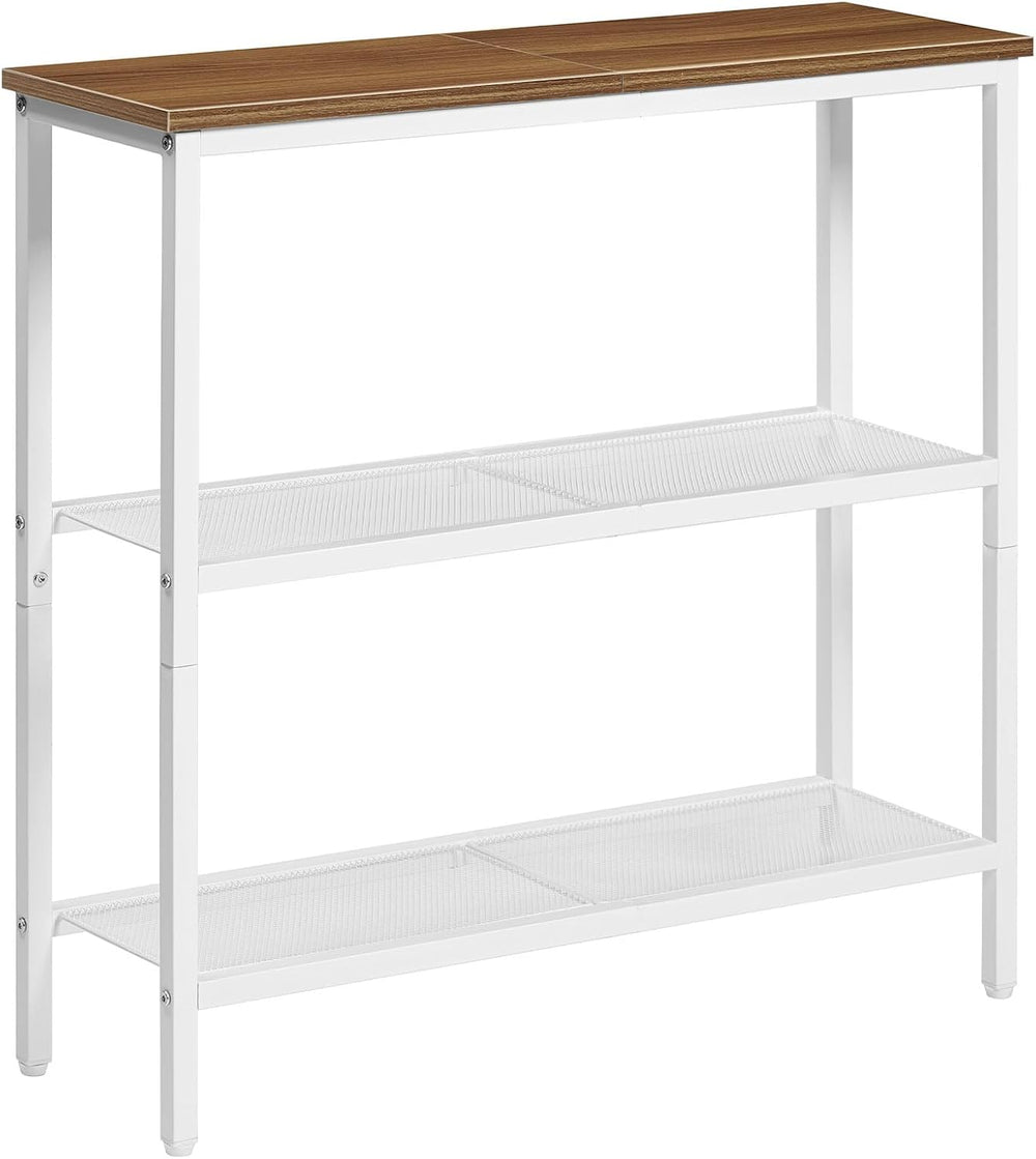HOOBRO 29.5" Narrow Console Table, 3 Tier Entryway Table with Shelves, T...