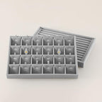 Stackable Jewelry Trays, Velvet Earring Box,Premium Necklace Box,Luxury Jewelry Display Case,Grey Pendant Trays