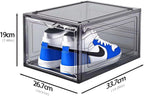 8 Pack Shoe Box Size 13 Sneaker Display Case Sturdy Shoe Organizer for Closet Space-Saving Shoe Rack