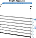 Adjustable Closet Rods for Hanging Clothes 2 Pack Heavy Duty Closet Extender Hanging Rod Double Hanging Closet Bar Space-Saving Closet Lower Extender for Clothing Organizer