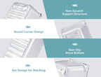 Kootek 28Pcs Drawer Organizer Set, 4-Size Bathroom Tray Makeup Desk Divider | Clear Plastic, Multi-Use Individual Storage Organizers, Customize layouts, Easy to Clean, for Bathroom Office Dresser Bedroom