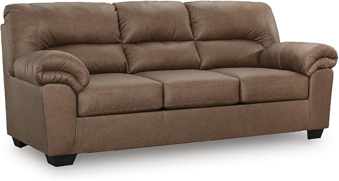 Signature Design by Ashley Walker Point Contemporary Sofa with Removable Cushion, Light Brown