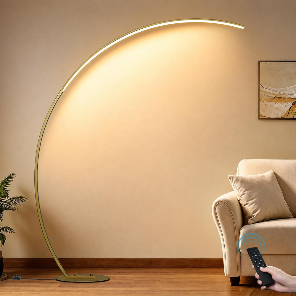 Dimmable LED Floor Lamp with 3 Color Temperatures, Ultra Bright 2000LM Gold A...