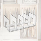 Wardrobe Divider Shelf Purse Organizer for Closet Shelf Dividers Purse Display Stand for Libraries, Clear