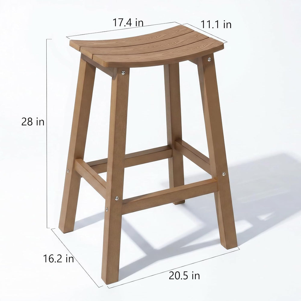 Stoog All-Weather Bar Stools Set of 4, 28" Patio Barstools, Never Rot or...