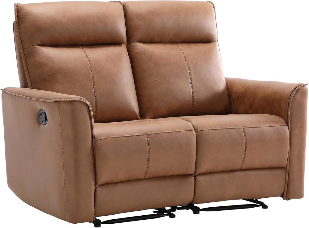 CANMOV Manual Loveseat Recliner Sofa, Wall-Hugger 2 Seat Reclining Love Seat ...