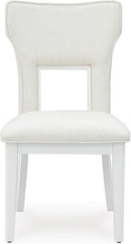 Signature Design by Ashley Chalanna Solid Wood Frame Dining Chair, Set of 2, White
