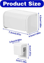 2Pcs Toothbrush Holder Wall Mounted with Cover, 2 Slots Toothbrush Storage Organizer for Shower Self-Adhesive Toothbrushes Hanger Toothpaste Clip Moisture-Proof and Dust-Proof for Family and Travel