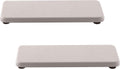 2 Pcs Water Absorbing Stone Trays, Kitchen/Bathroom Sink Soap Dish, Diatomite Tray Used for Hand Soap & Cosmetic Bottles in The Modern Home, 3.5" W x 7.1" L, White