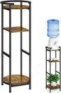 5 Gallon Water Dispenser Jug Stand 3-Tier Drink Beverage Dispenser Holder with Storage Shelf, 36.5'' Tall Water Stand for 1-5 Gallon Water Bottles/Crocks, Water Jug, Plants, Rustic Brown & Black