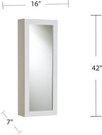 SEI Furniture Wall Mount Fold Out Ironing Center, White, 16 W x 7 D x 42 H (inches) (HZ3480)