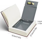 Large Decorative Book Safe with Combination Lock, 10.82"×7.67"×1.77" Hidden Storage Diversion Box for Cash, Phone, Passport, Valuables – Home Office Bookshelf, Journey Secrets
