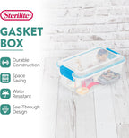 Sterilite 12-Pack Gasket Box, Weather-Resistant Storage Bins with Latching Lids, 7.5 Quart - Heavy-Duty Organizing Containers for Closet, Bathroom, and Office