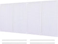 OmniWall 16" x 32" Metal Pegboard Panel 4-Pack for Garage & Home Wall Storage Organization System (White)