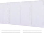OmniWall 16" x 32" Metal Pegboard Panel 4-Pack for Garage & Home Wall Storage Organization System (White)
