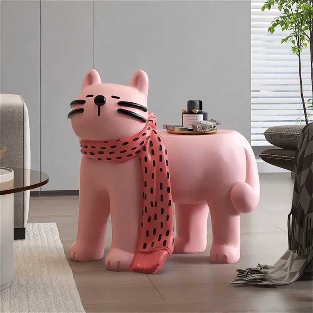 Cat Shape Side Tables, Small End Table for Home, Modern Accent Table, Creativ...