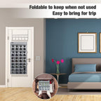 Dual Sided Hanging Sunglasses Organizer Storage Wall Mounted Eyeglasses Holder Eyewear Display Case with 40 Clear Slots (40 Pockets-Grey)