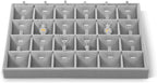 Stackable Jewelry Trays, Velvet Earring Box,Premium Necklace Box,Luxury Jewelry Display Case,Grey Pendant Trays