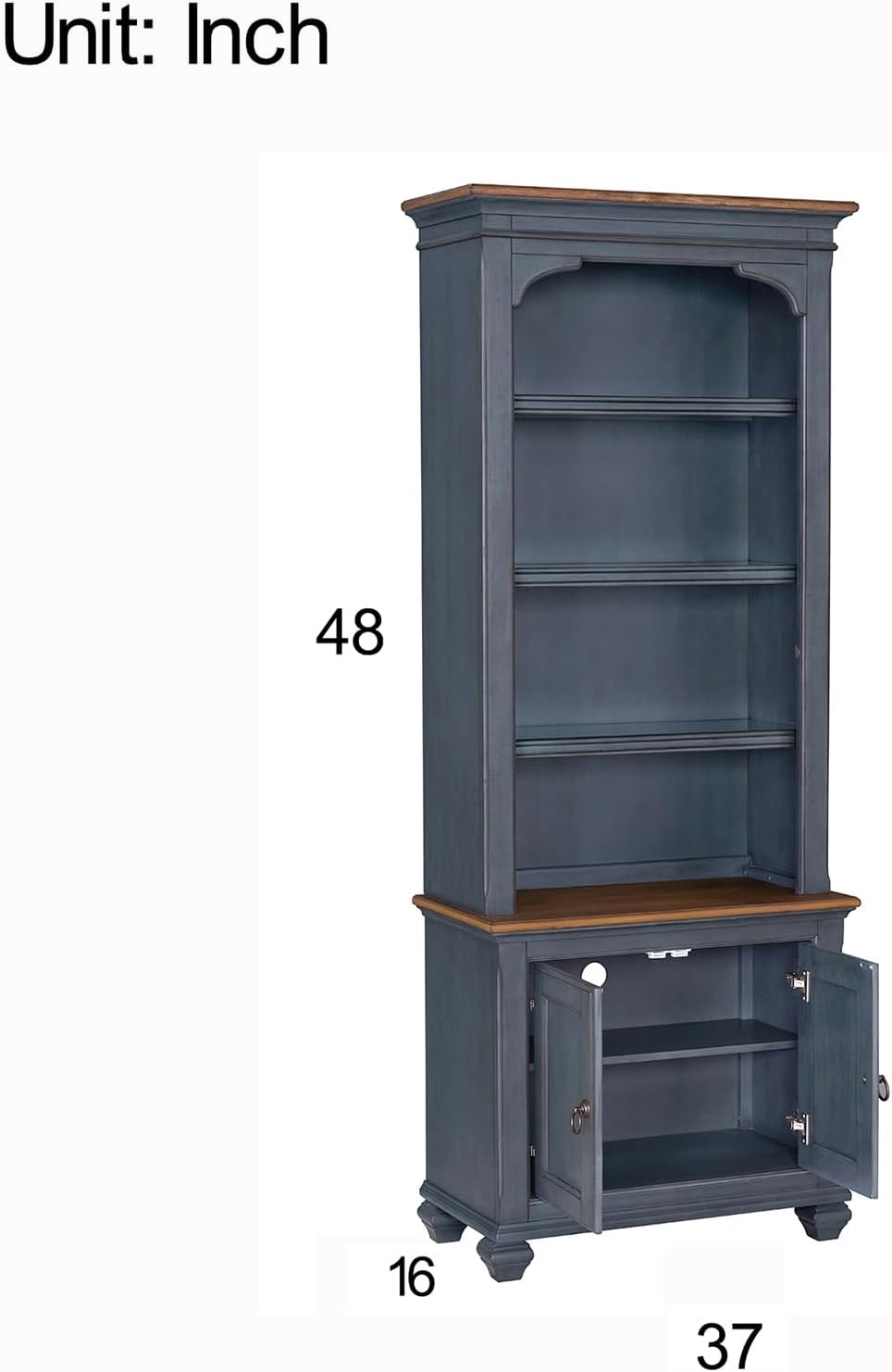84" High Kitchen Sideboard, Wooden Storage Cabinet, No Assembly Required...