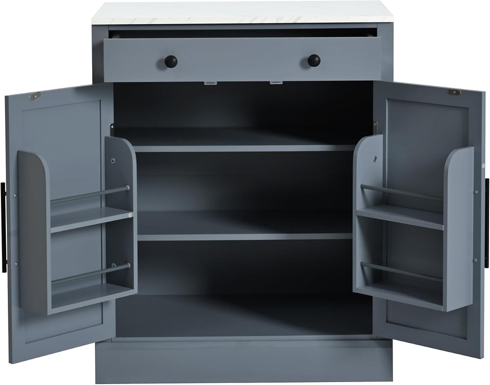 Freestanding Kitchen Pantry,Buffet Food Storage,Coffee Bar Cabinet with Drawe...