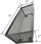 HAHIYO Stackable Mesh Tray Cup 9 x 3 x 2 inches Sturdy Container for Desk Drawer Organizer Collection for Home Office School kitchen Soft Foam Feet No Sharp Edges 2 Pack Black