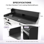 2-Tier Washer and Dryer Countertop Shelf, White Laundry Topper with Non-Slip Pads, Laundry Room Storage & Organization for Small Apartment Kitchen