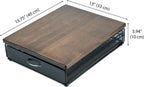 for Vertuo Coffee Capsule Storage Drawer Compatible with Nespresso Vertuoline Pods Holder Metal and Wood Top Organizer (can hold 50 Pods)