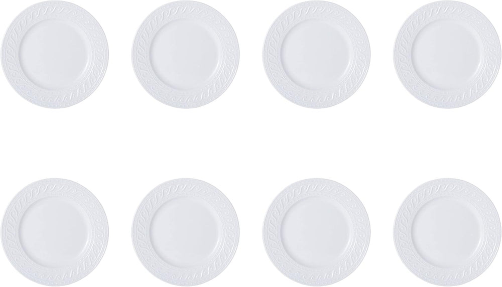 Pfaltzgraff Sylvia Dinnerware Set 32-Piece Service for 8 - White Porcelain Di...