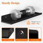 Lifewit Floating Shelves for Wall, 10 Pack Black Acrylic Shelf 15" Room Decor for Bookcase/Vinyl Record Display/Photo/Picture in Bedroom, Living Room, Bathroom, Kitchen Storage and Organization