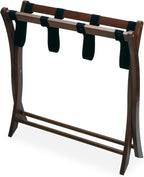 Winsome Scarlett Luggage Rack in Walnut, Sturdy Folding Suitcase and Bag Stand for Guest Room, Bedroom, Must Have Foldable Storage Essential for Guests, Small Businesses, Home