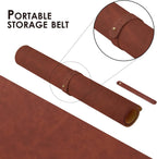 Distressed Leather Desk Mat - Non-Slip PU Desk Pad for Office and Home - Desk Organization and Accessories - Ideal for Large Mouse Pad and Desk Mats on Top of Desks(Mahogany,36"x 17")