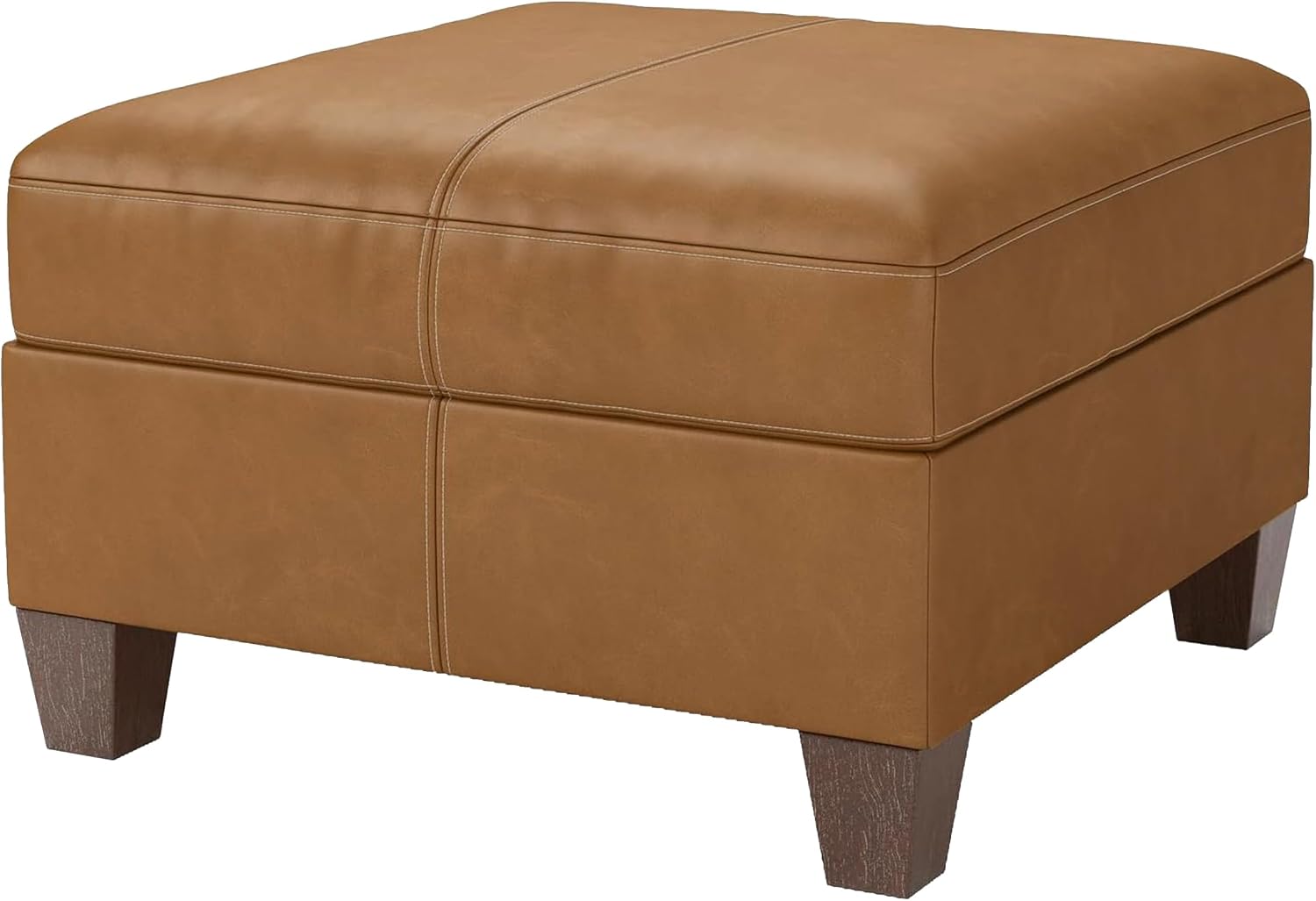 SITJOY Faux Leather Modular Sectional Sofa with Storage, Mid Century Modern Sectional Couches for Living Room, Accessories, Storage Ottoman Sectional, Brown