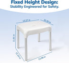 Umimile Shower Chair for Inside Shower - Fixed Height, Sturdy 330 lb Bath Seat - Anti-Slip Safety Shower Stool for Elderly and Disabled, Tool-Free Assembly (Height: 11.8")